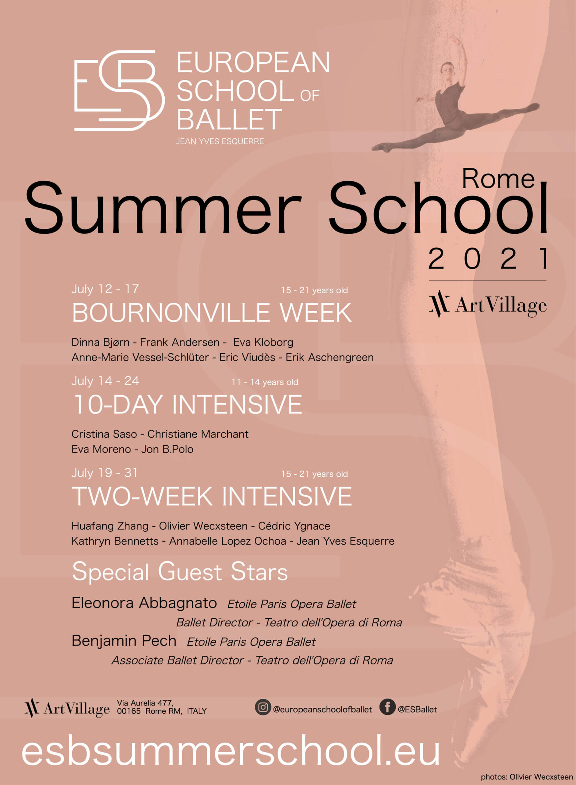 EUROPEAN SUMMER BALLET SCHOOL –  Questa estate ad Art Village